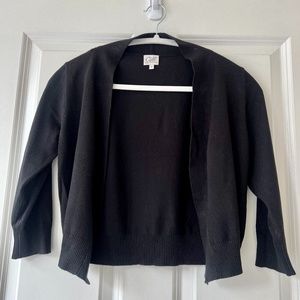 Cielo Open Front 3/4 Sleeve Cardigan in Black, Size Small NWT